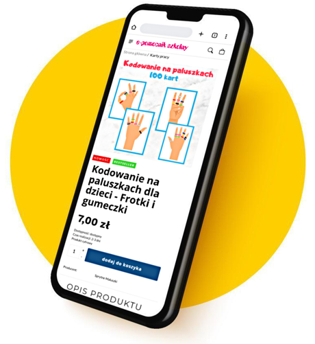 Własny sklep internetowy a w nim pomoce dydaktyczne, karty pracy, pomoce dla nauczycieli i materiały edukacyjne