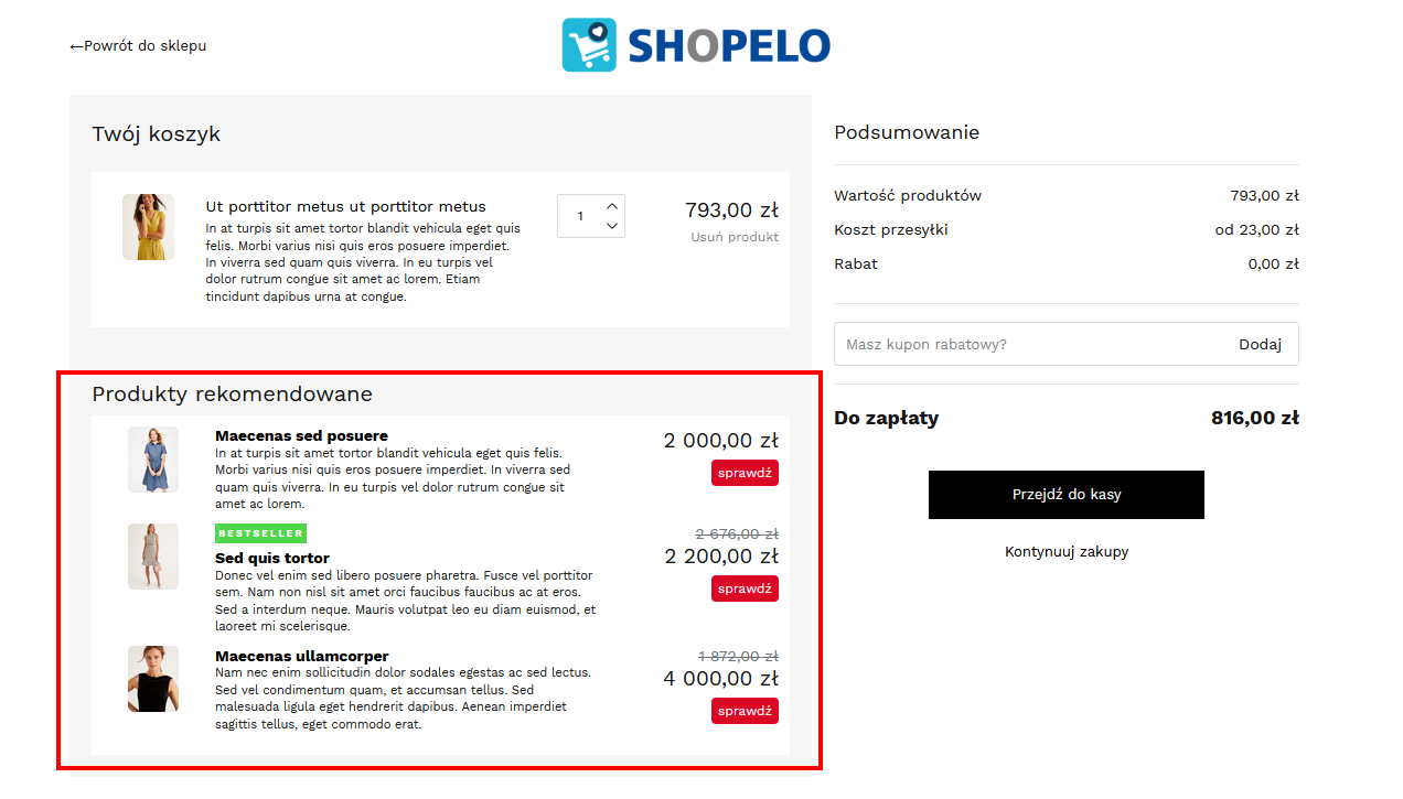 Shopelo Rekomendacje